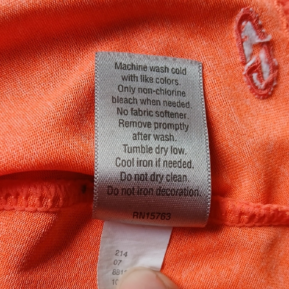 Champion Orange Fitted Cap Sleeve‎ T-Shirt - Picture 5 of 6